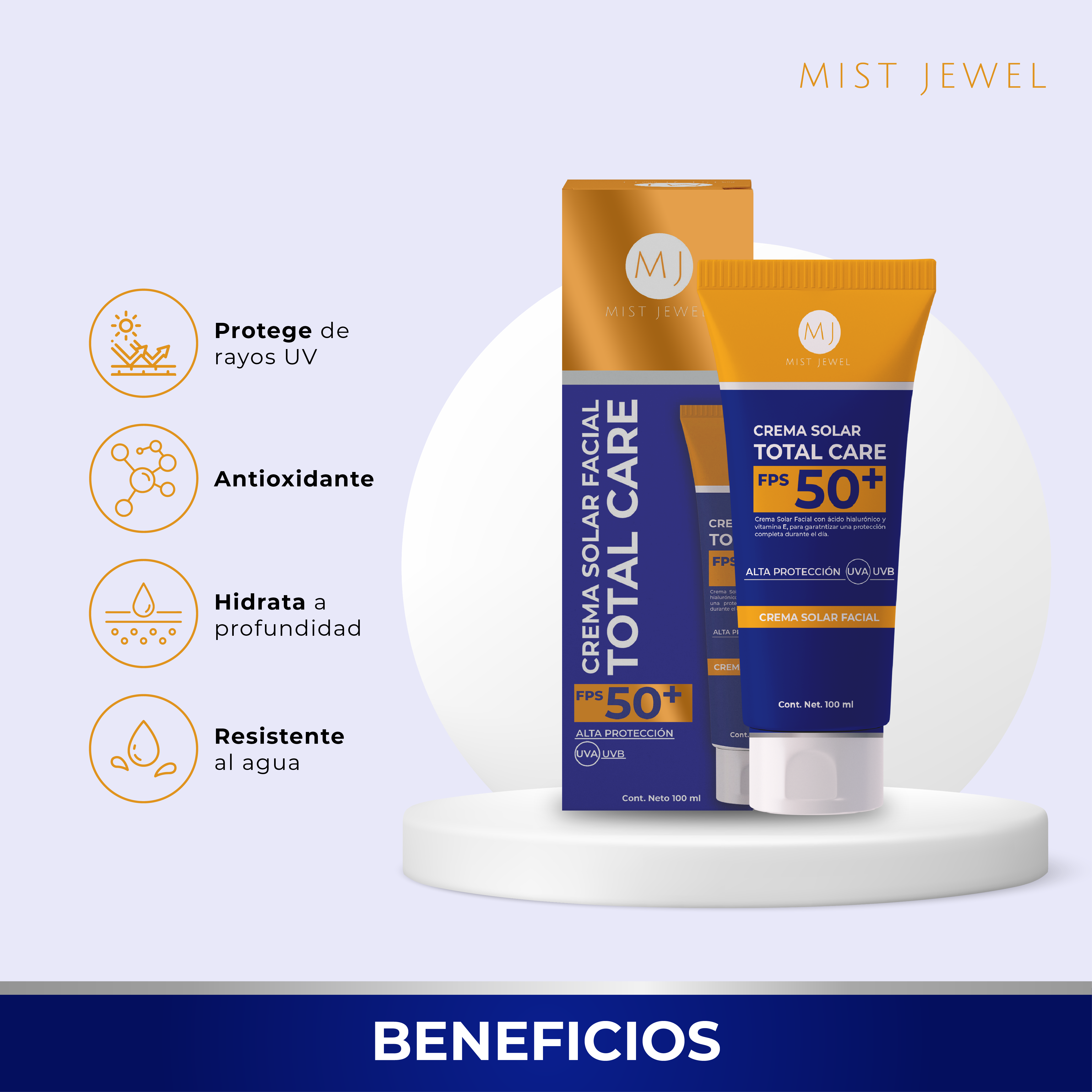 Crema Solar Total Care +50 FPS