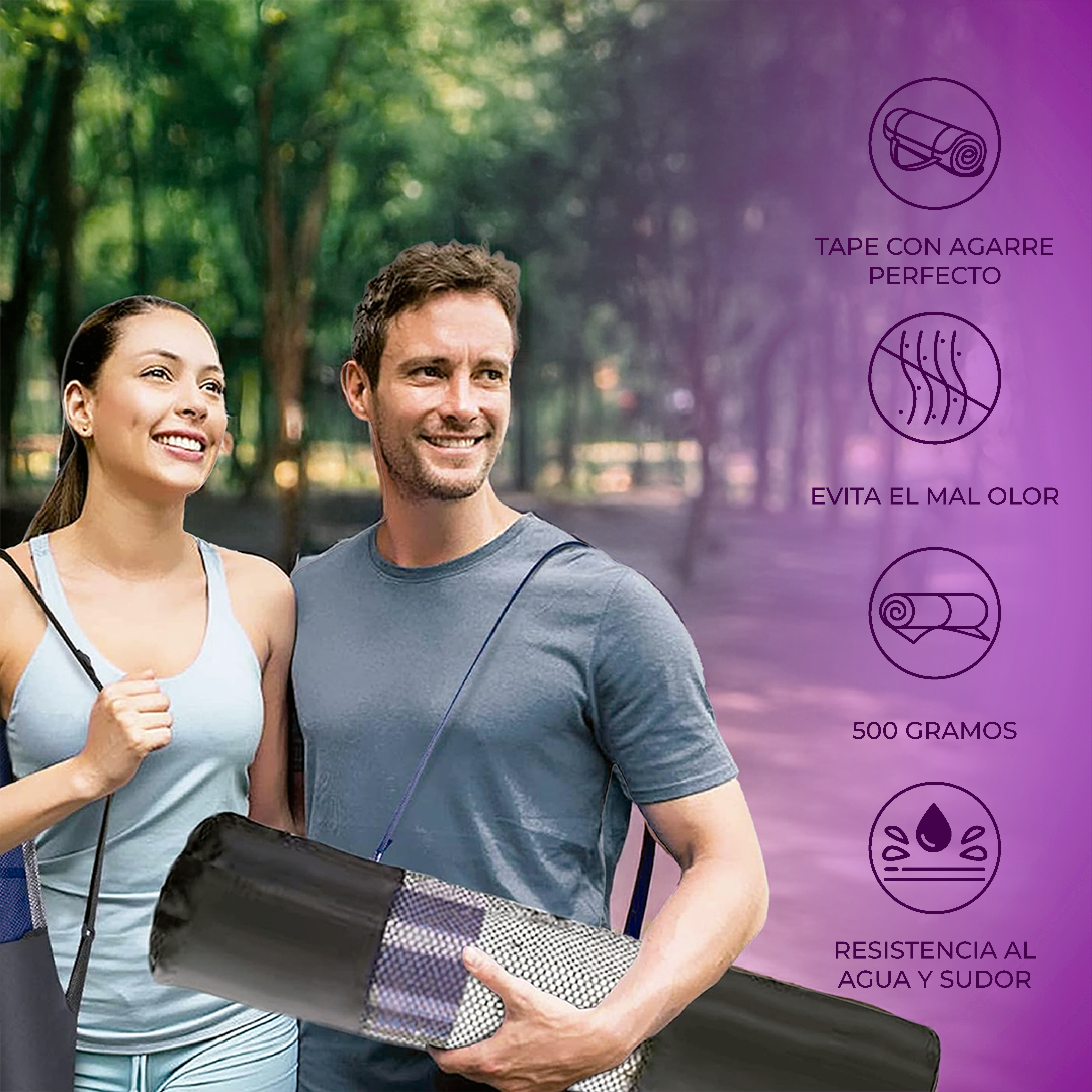Tapete de Yoga 6mm - Morado
