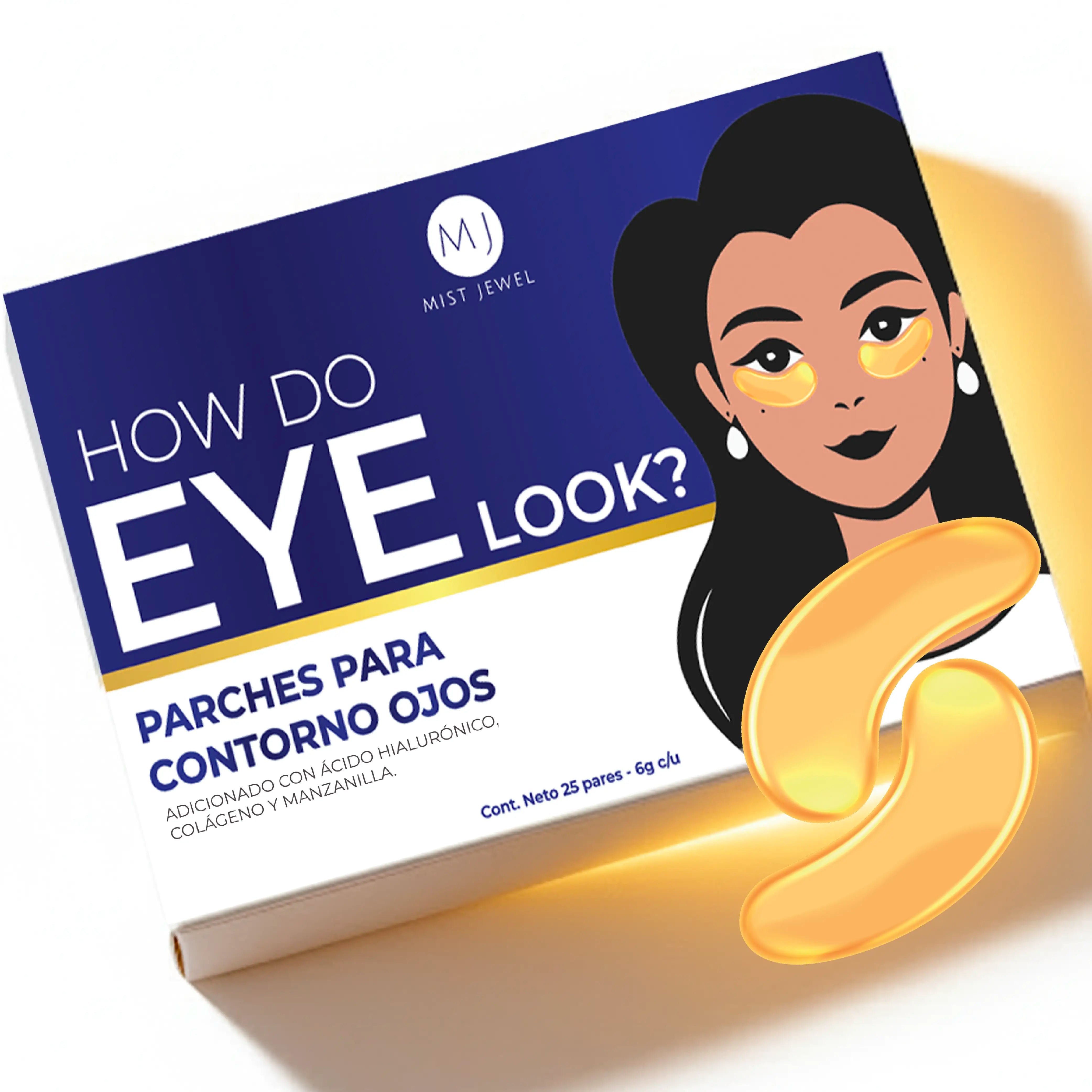 Parches para Contorno de Ojos Dorado