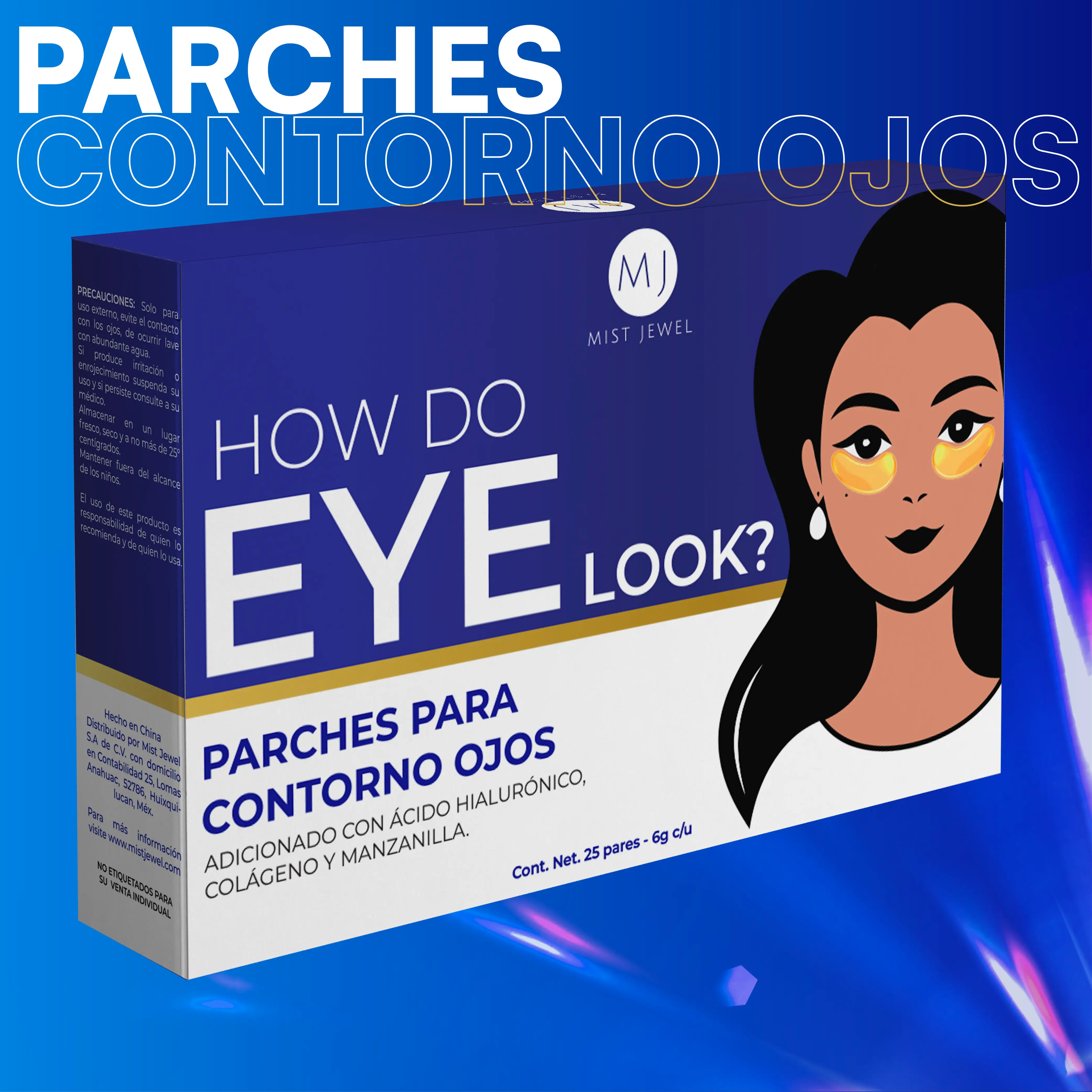 Parches para Contorno de Ojos Dorado