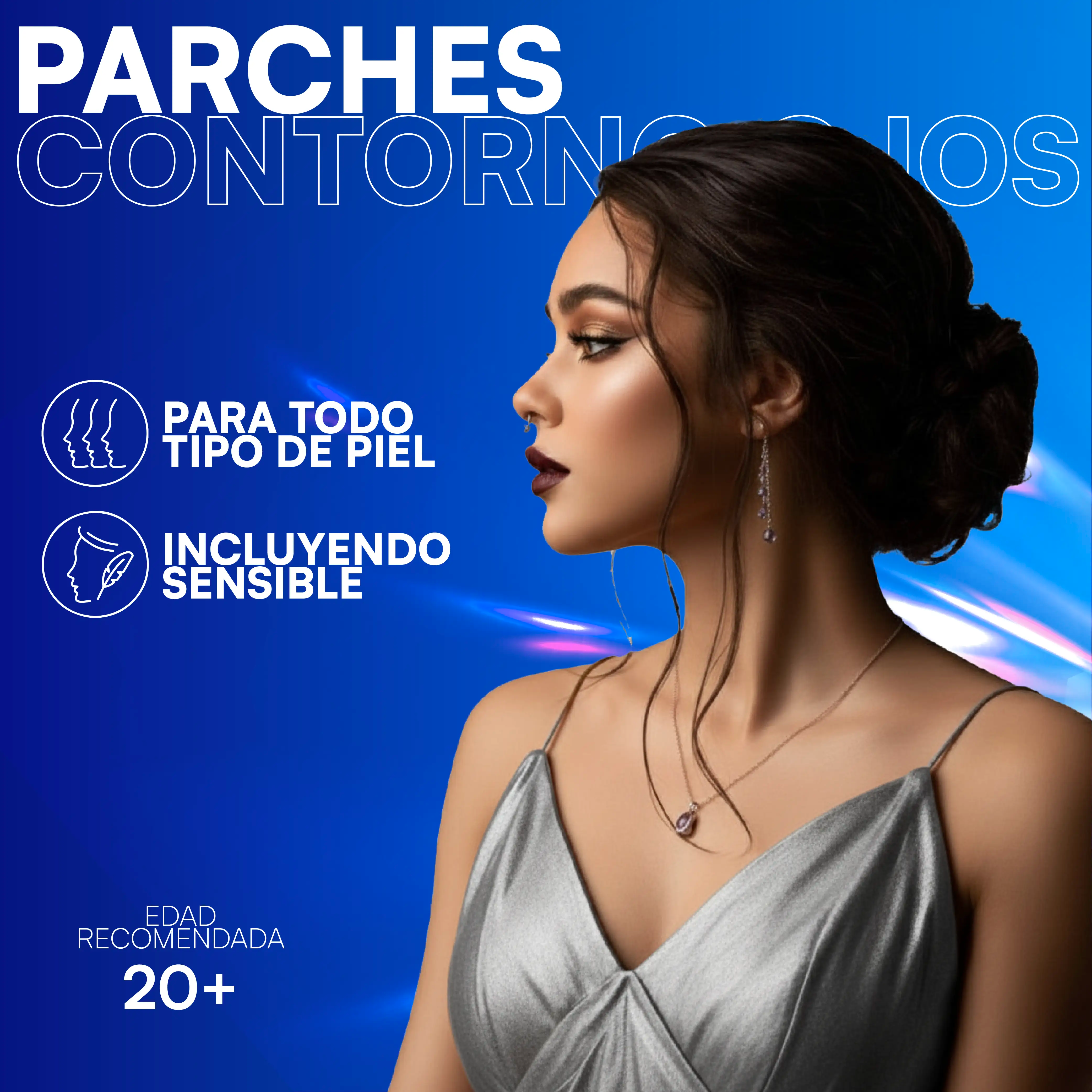 Parches para Contorno de Ojos Plata