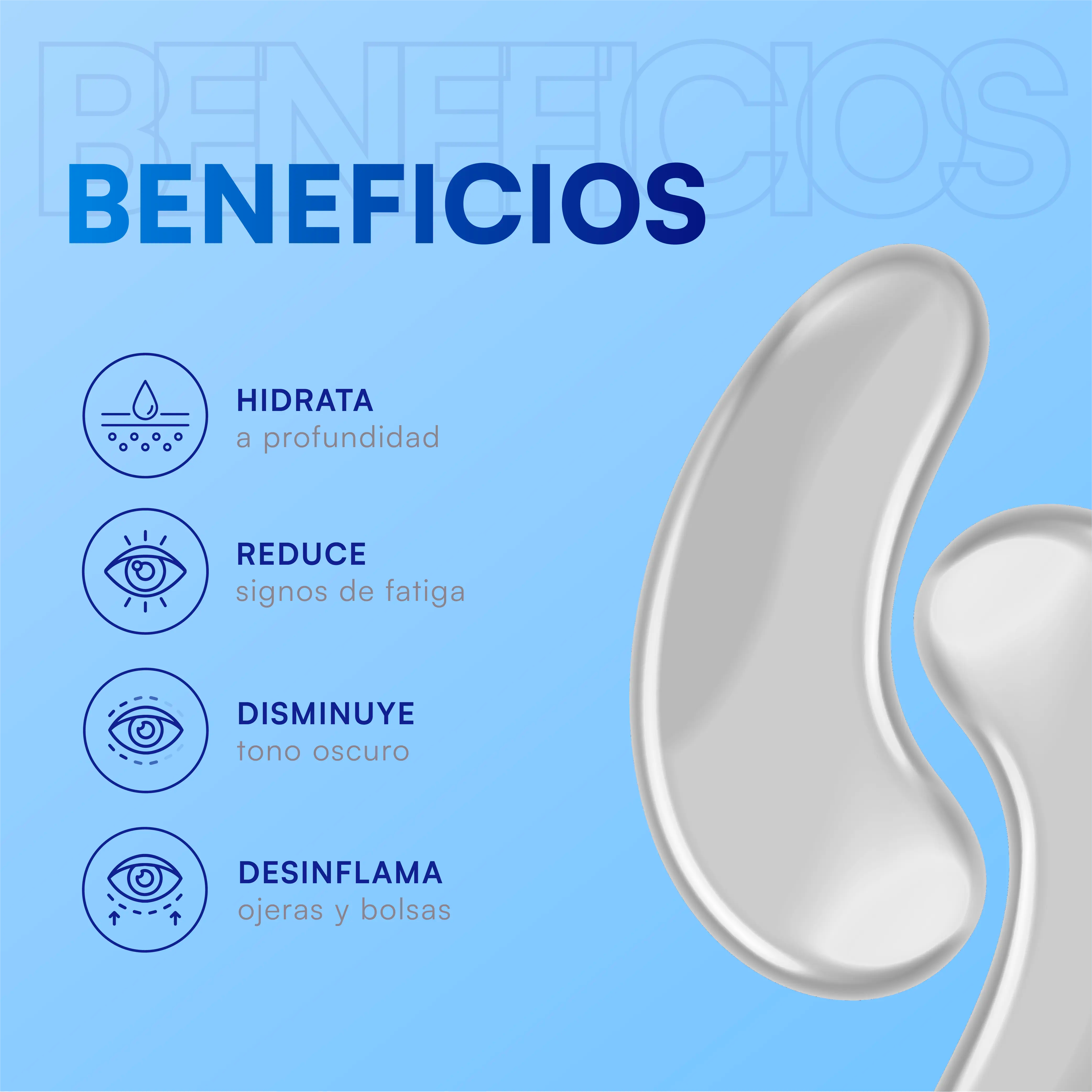 Parches para Contorno de Ojos Plata