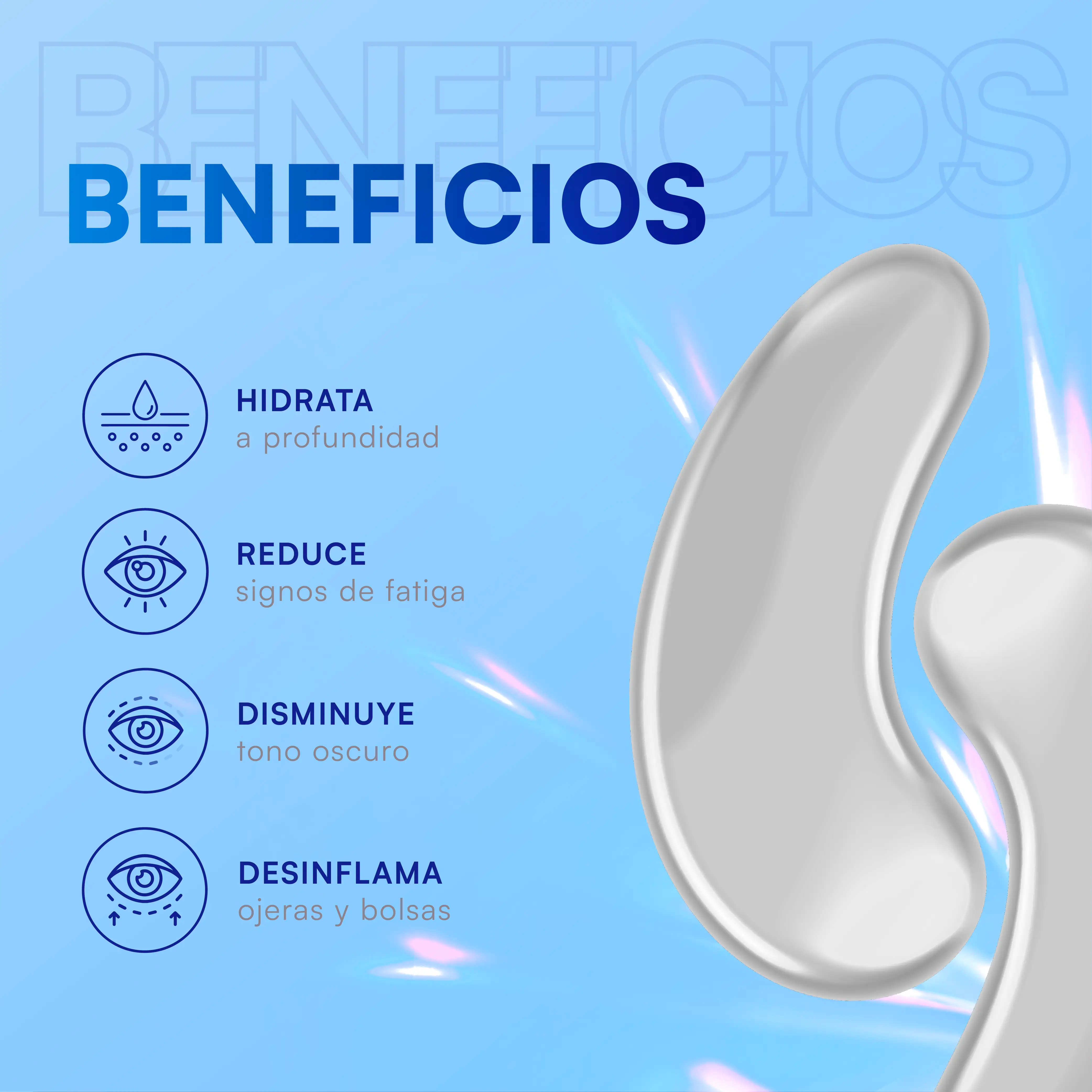 Parches para Contorno de Ojos Plata