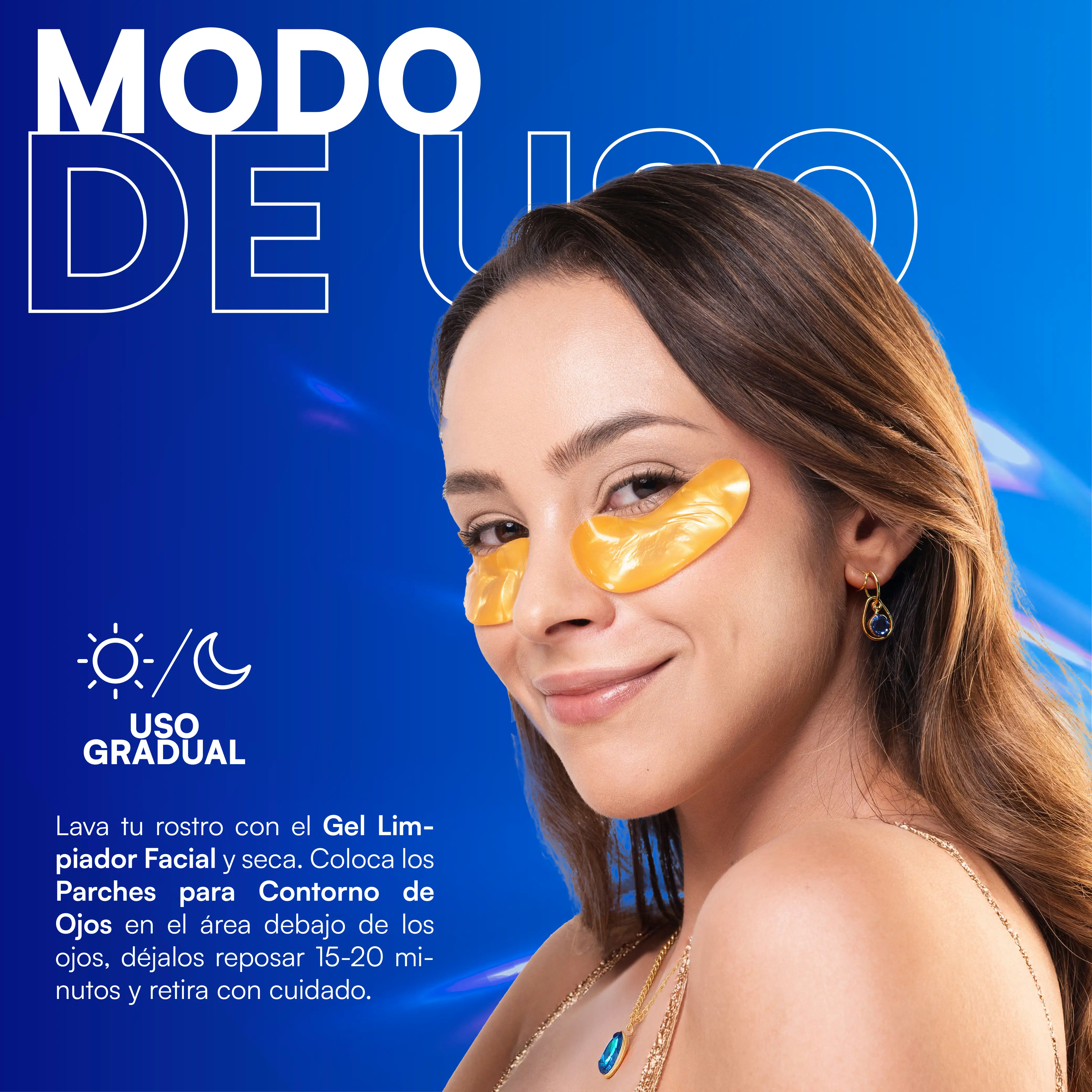 Parches para Contorno de Ojos Dorado