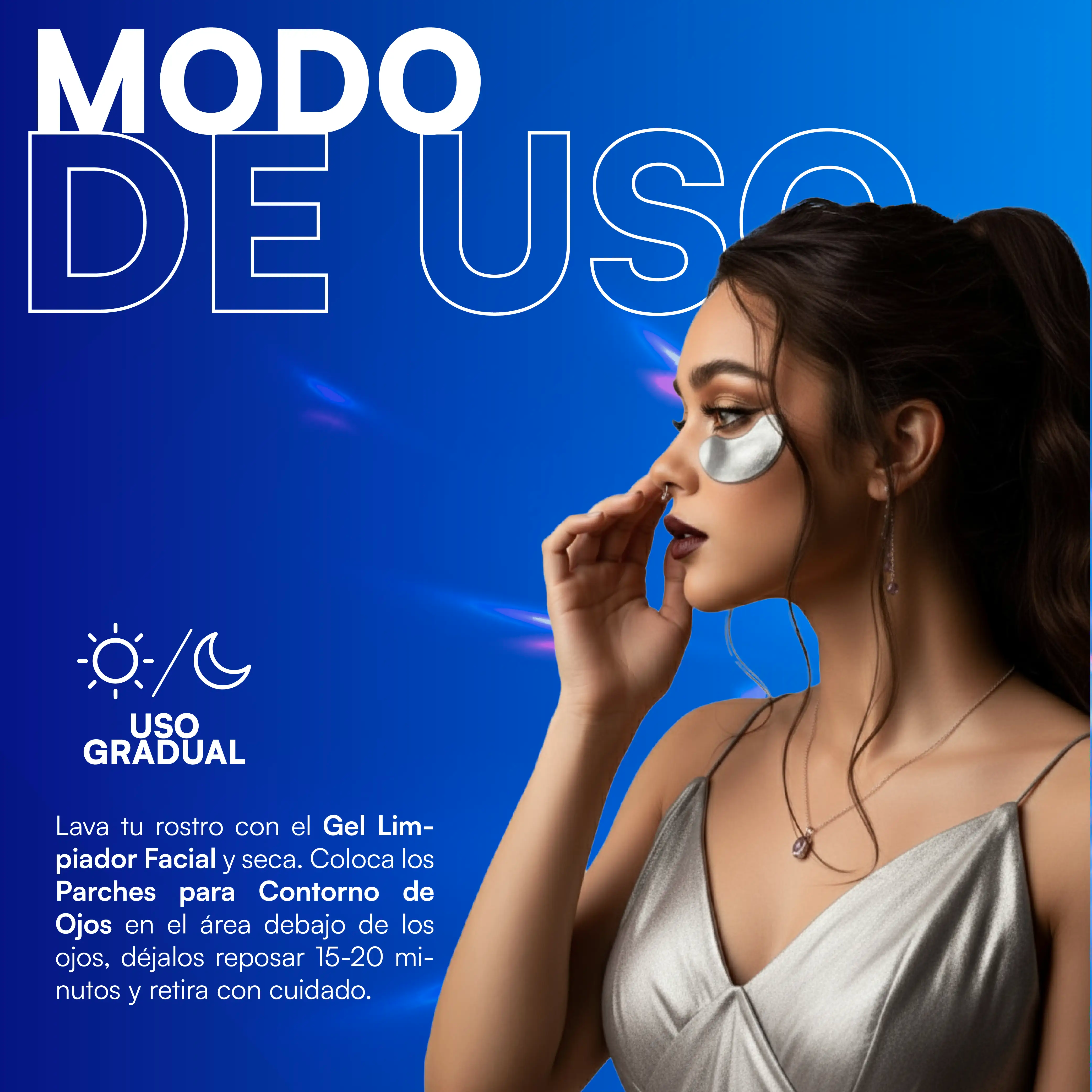 Parches para Contorno de Ojos Plata