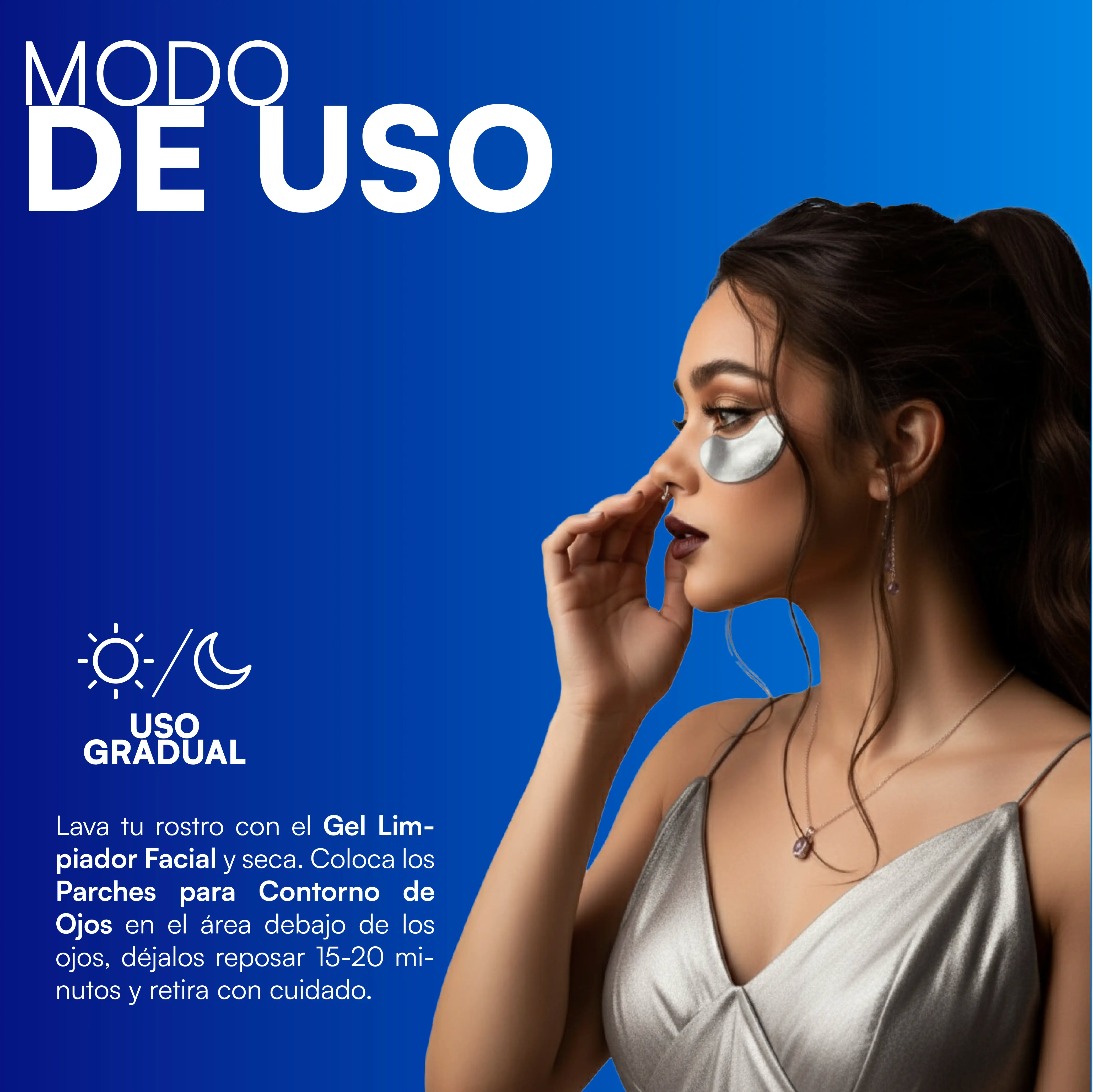 Parches para Contorno de Ojos Plata