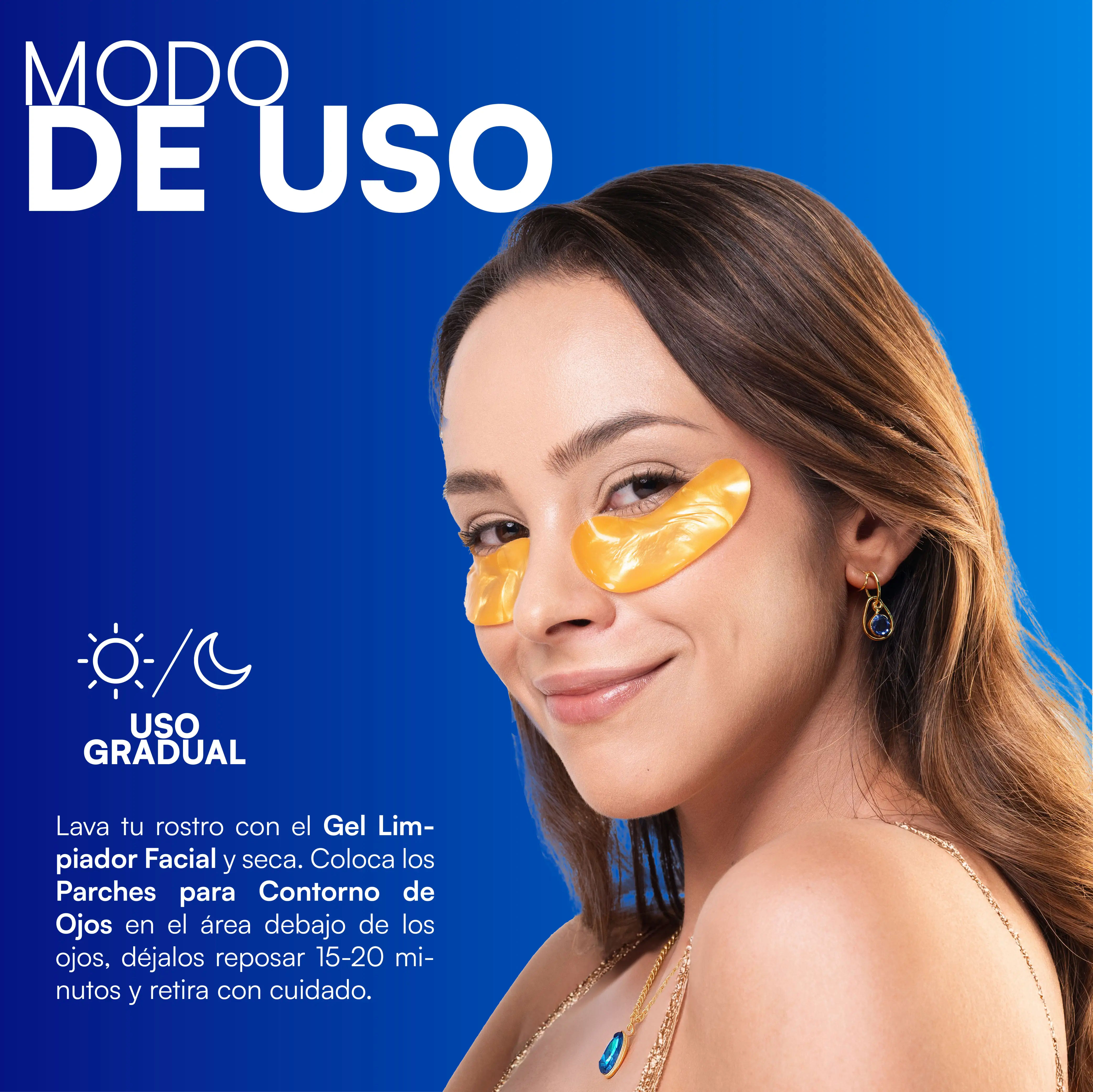 Parches para Contorno de Ojos Dorado