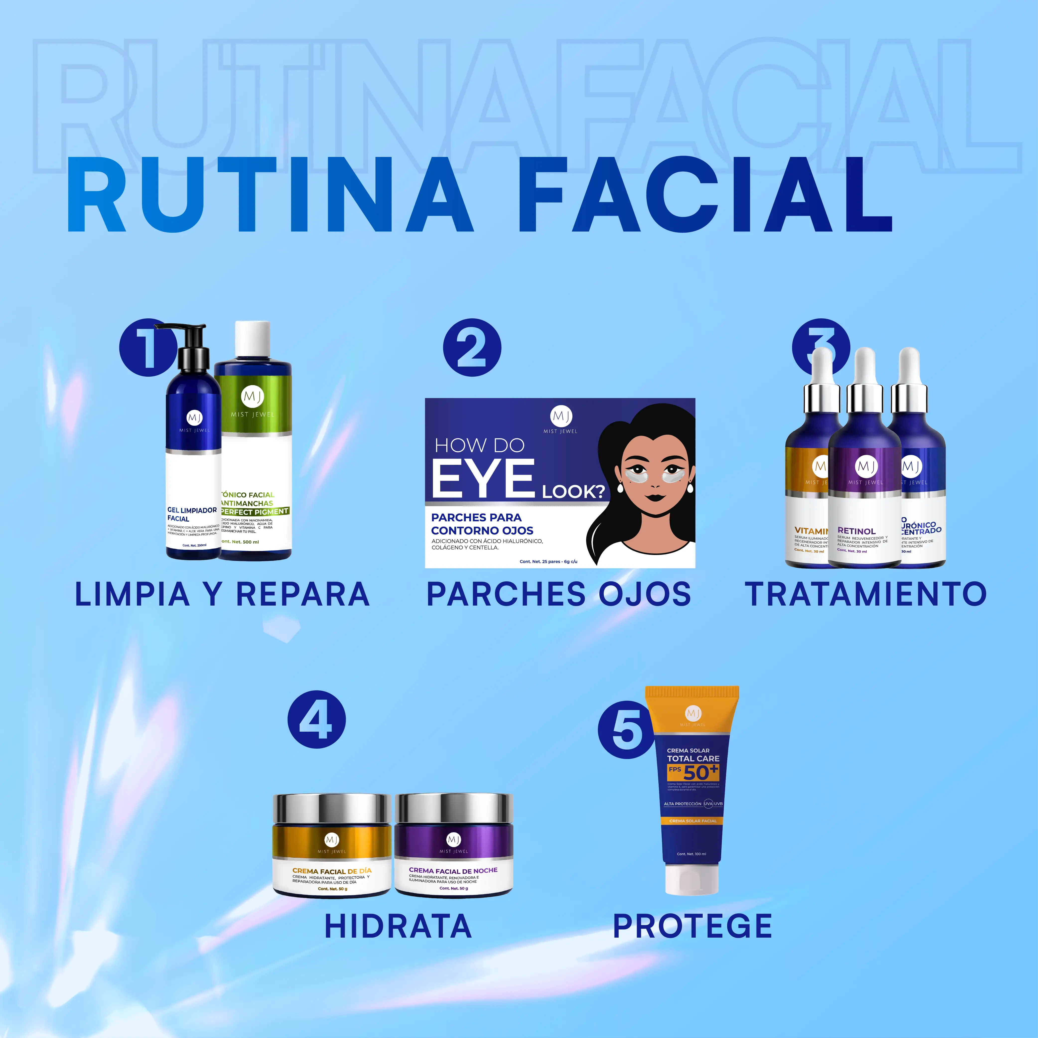 Parches para Contorno de Ojos Plata