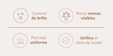 Beneficios de la línea CLEAR: control de brillo, poros menos visibles, piel más uniforme y tono más parejo